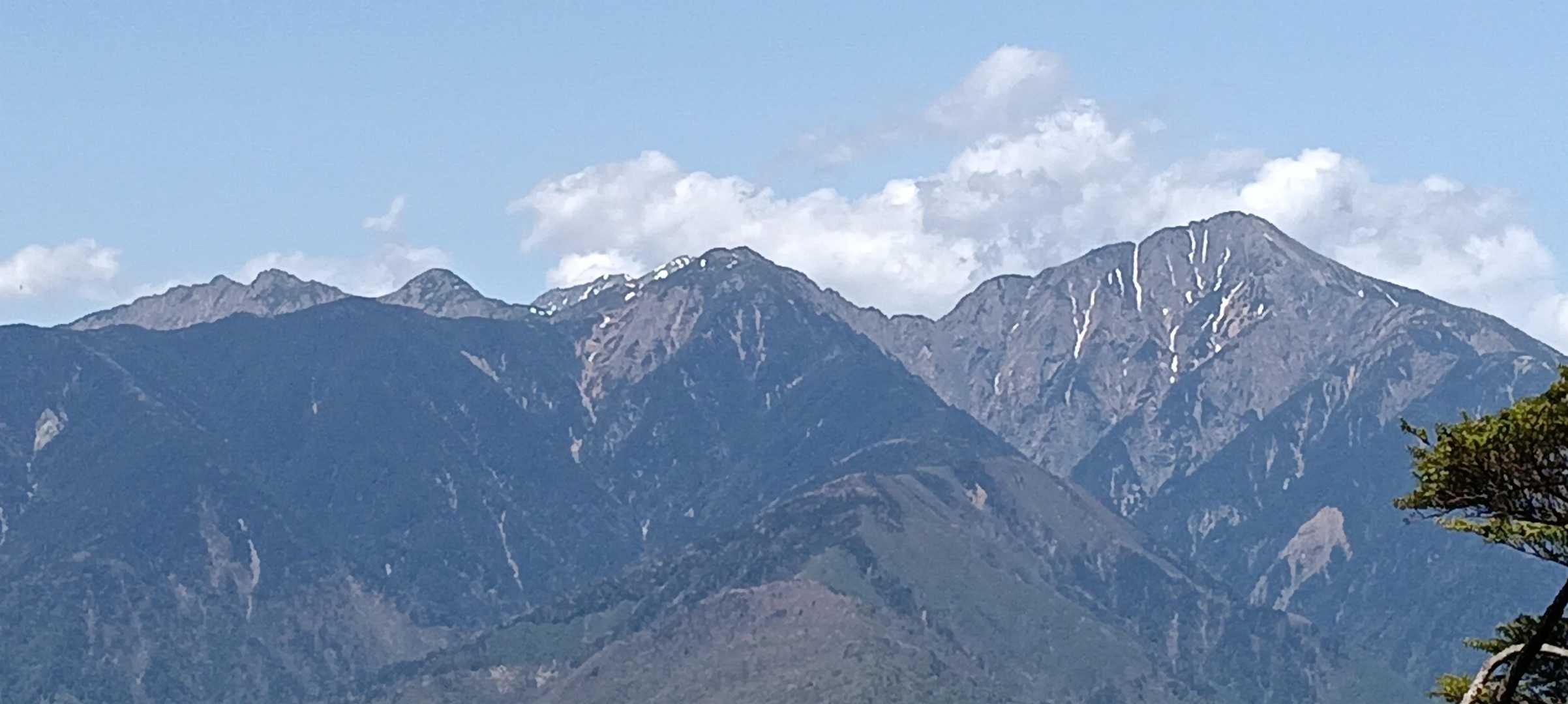 大沢岳　中盛丸山　兎岳　聖岳