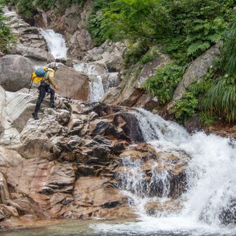 野川五貫沢ガッコ沢 / 葛見さわさんの大朝日岳・朝日連峰・祝瓶山の