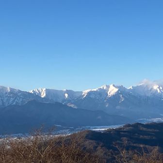 長峰山からの後立山連峰🏔️常念岳の写真がピンボケでした😂