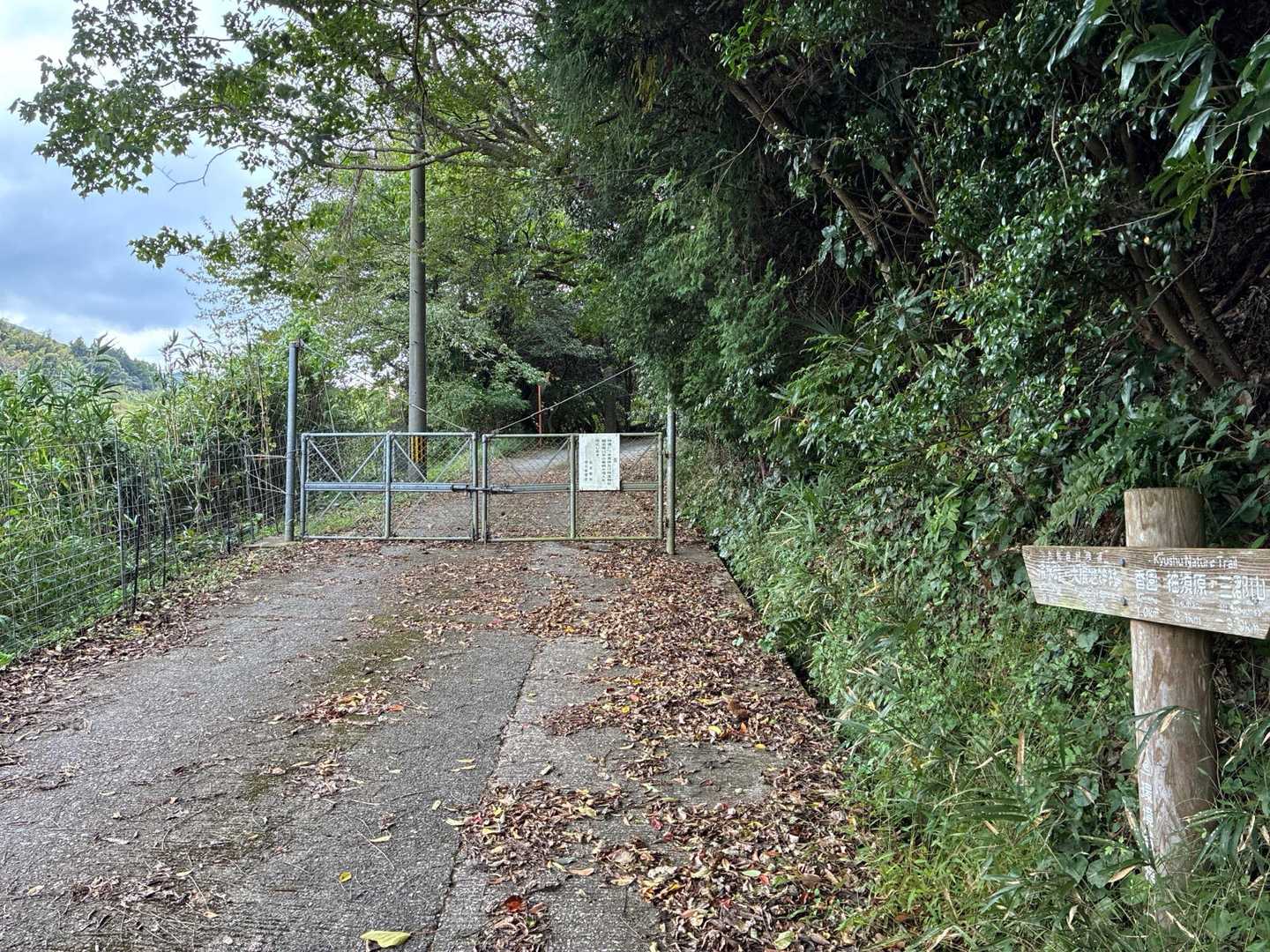 10分ほど舗装路を進んでゲート横から入ります🥾