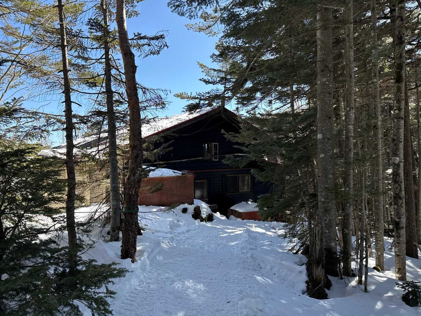 高見石小屋到着ー🙌