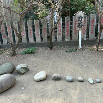 力石、小さいものから並べられてる