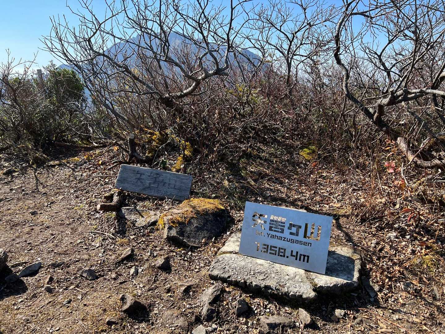 息絶え絶えで矢筈ヶ山登頂