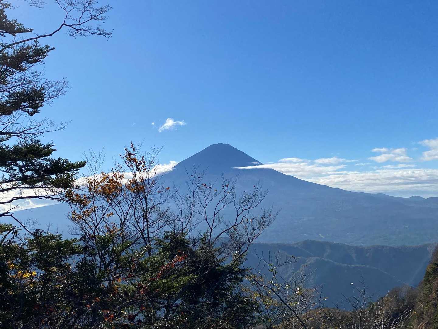 縦走路から富士山が見える幸せ😃