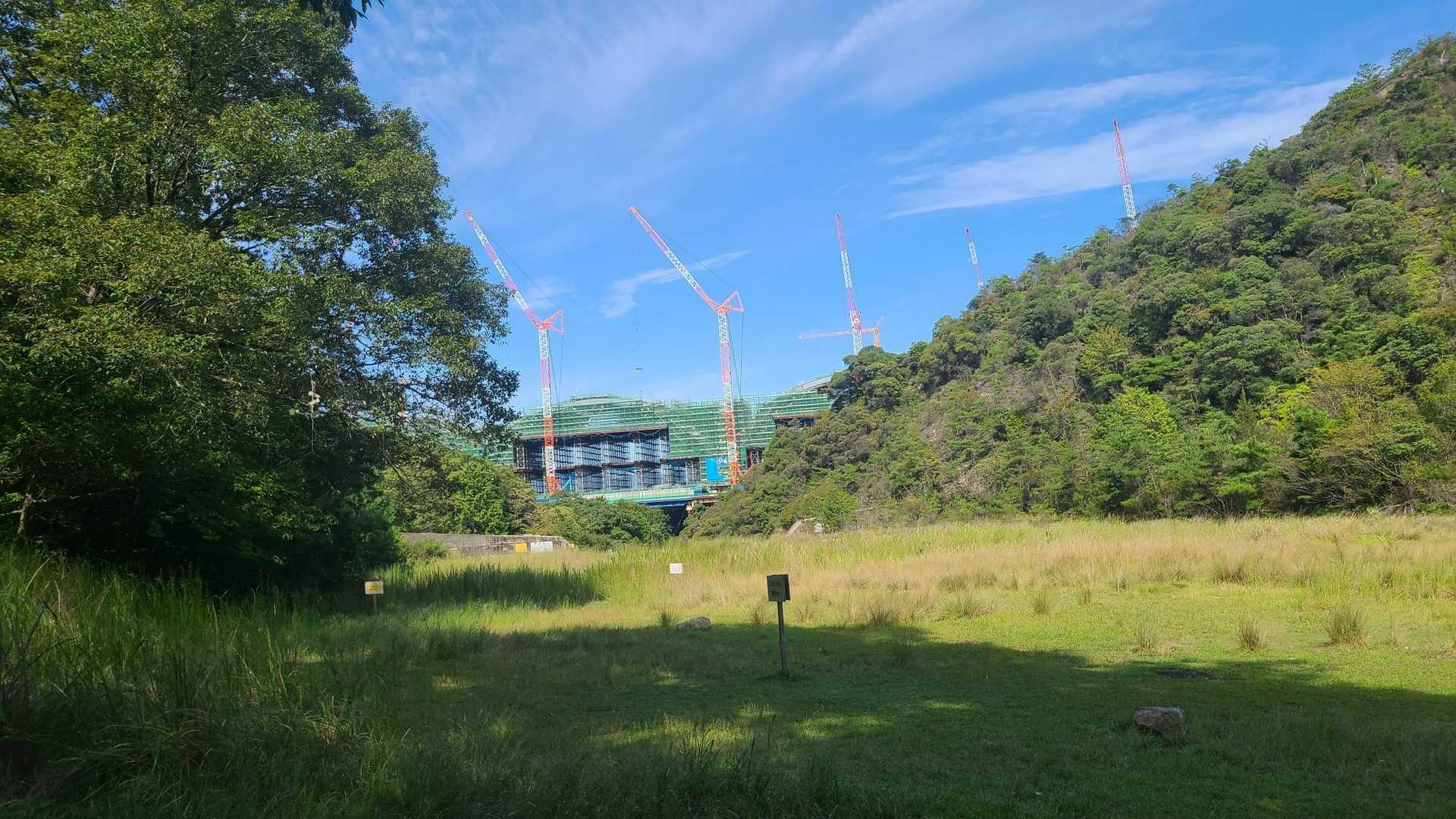 河原に下ります