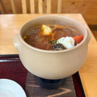 あつあつのチキンカチャトーラ。

ソロは二人だけ。同席したのは坂口健吾君似のとても感じの良い青年で、よく話す子だったので結局食堂に最後まで残ったのは私達だった。
坂口青年は虫撮影に来たとのことで…需要ゼロだと思っていたトンボ写真がまさかここで報われることになった🤣　

