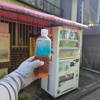 謙信平には自販機あり(給水ポイント)
daidoの麦茶をGET 140円
