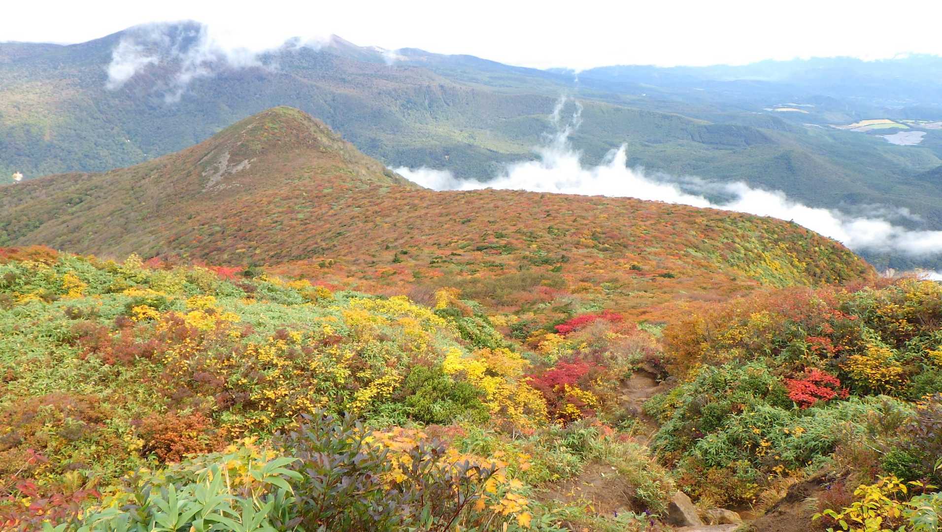 安達太良山登山口-旧土湯峠-鬼面山-鉄山-安達太良山 往復コースの写真
