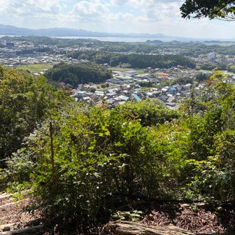 小白鹿山から松江市と宍道湖を観た。