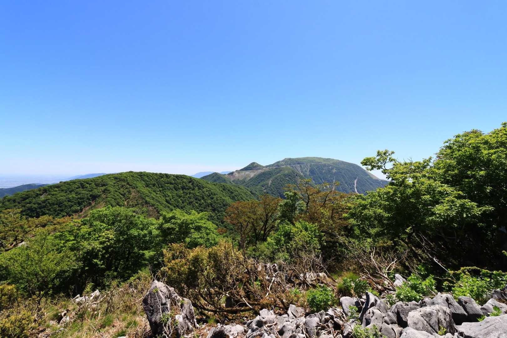 大禿山から見た伊吹山です