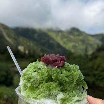 鏡平山荘のかき氷は宇治金時が至高！