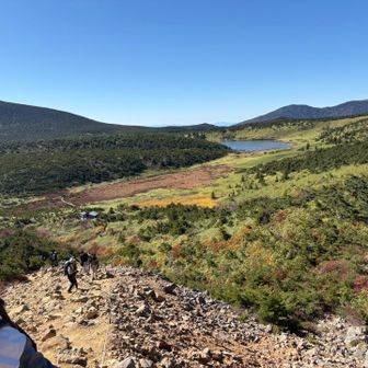この辺から下山危険地帯⚠️