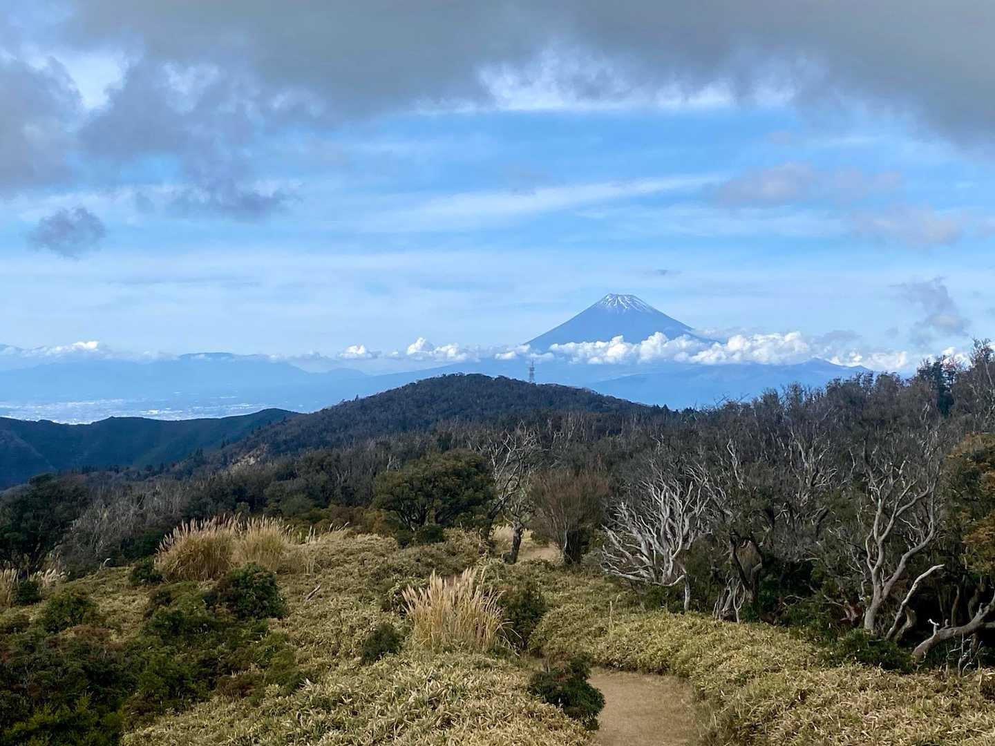 お昼食べてる時から見えてなかった富士山が、再び見えました🗻