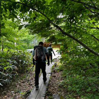 1人では長い下山路…ご一緒させていただき、あっという間にゴール✨