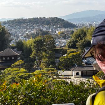 銀閣寺の庭を散策