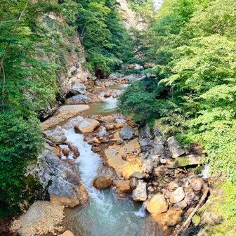 中の湯バス停まで歩いてゴール