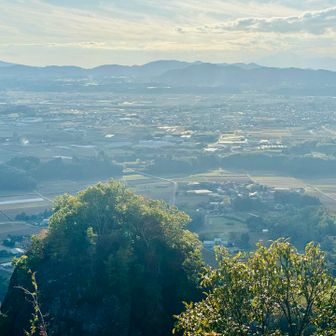 山鹿市の街をみおろす