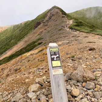 朝日の肩、到着