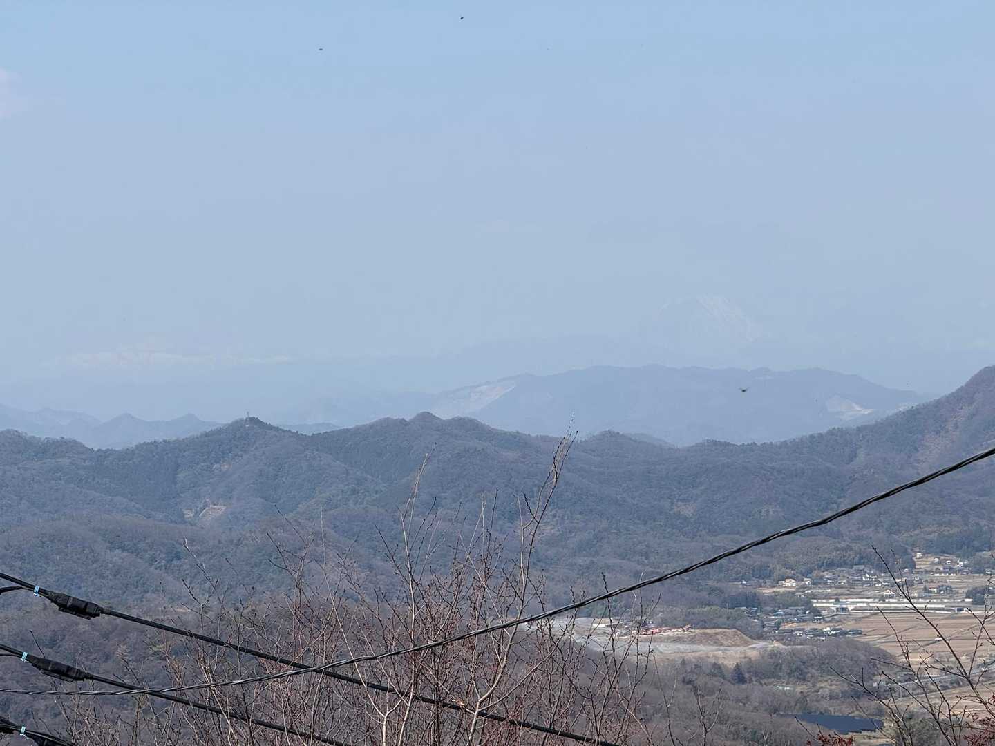 山頂からの景色　日光方面
ここからも、うっすら男体山