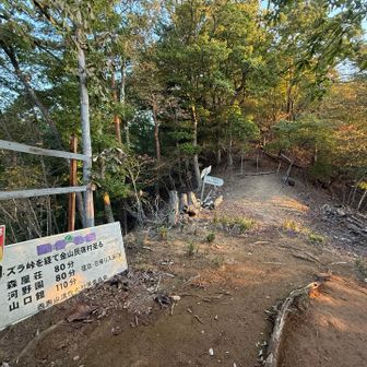 右は岩殿山
我々は真っ直ぐ歩きます