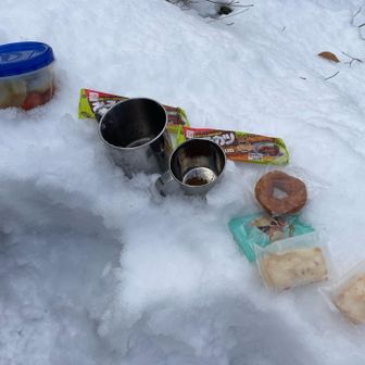 無風な場所を見つけてコーヒータイム☕️