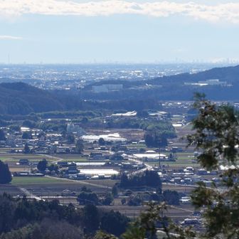 関東平野側は遠くまで見ることができた