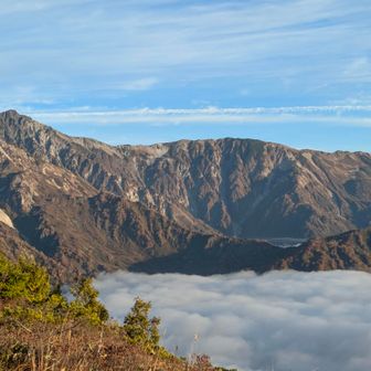 白馬岳と小蓮華山などの尾根