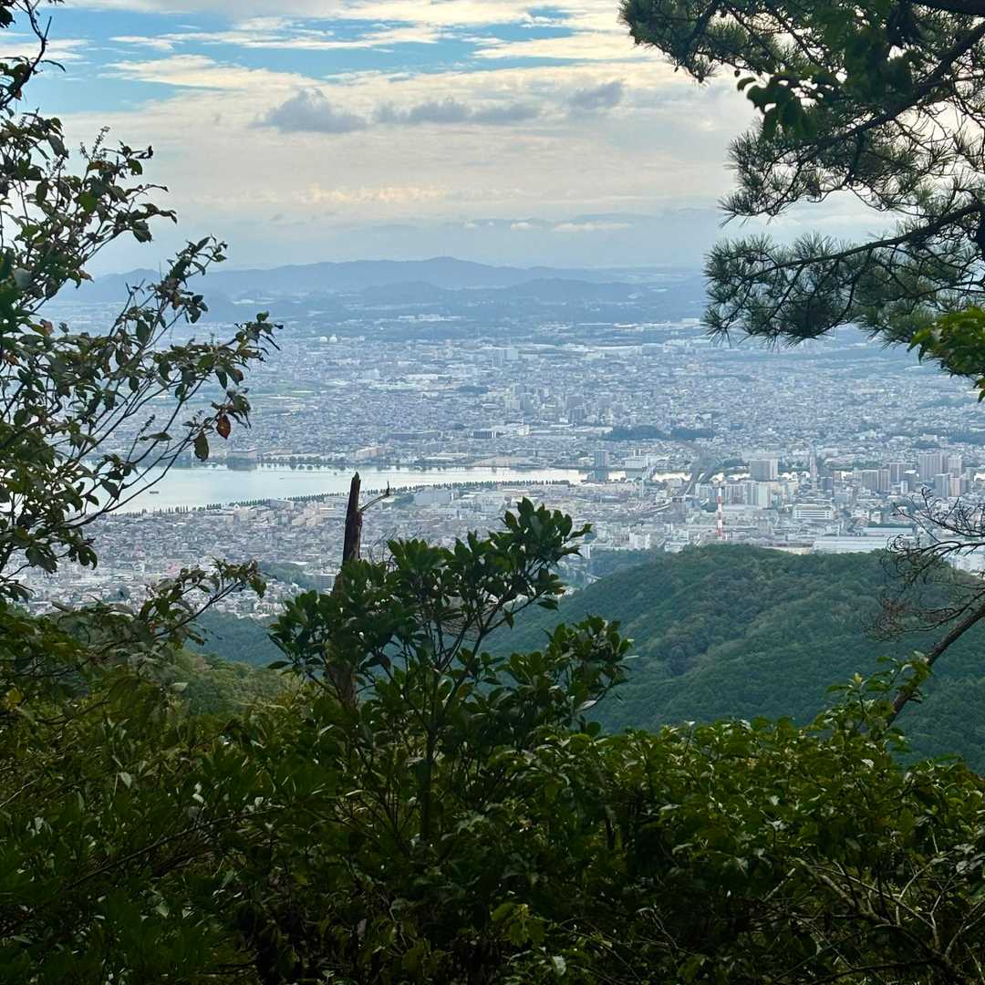 琵琶湖見えました