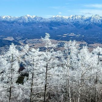 八ヶ岳オールスターズ😄
昨日、登った北横岳も見える👍