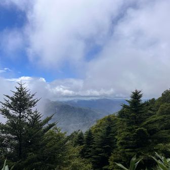 下山中ガスがやっと晴れ始めた！
瀬戸内海が展望できて感動！