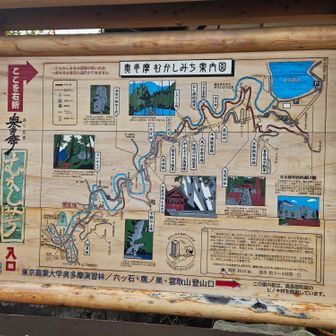 奥多摩駅のむかし道入口にきました。ゴールは目前。