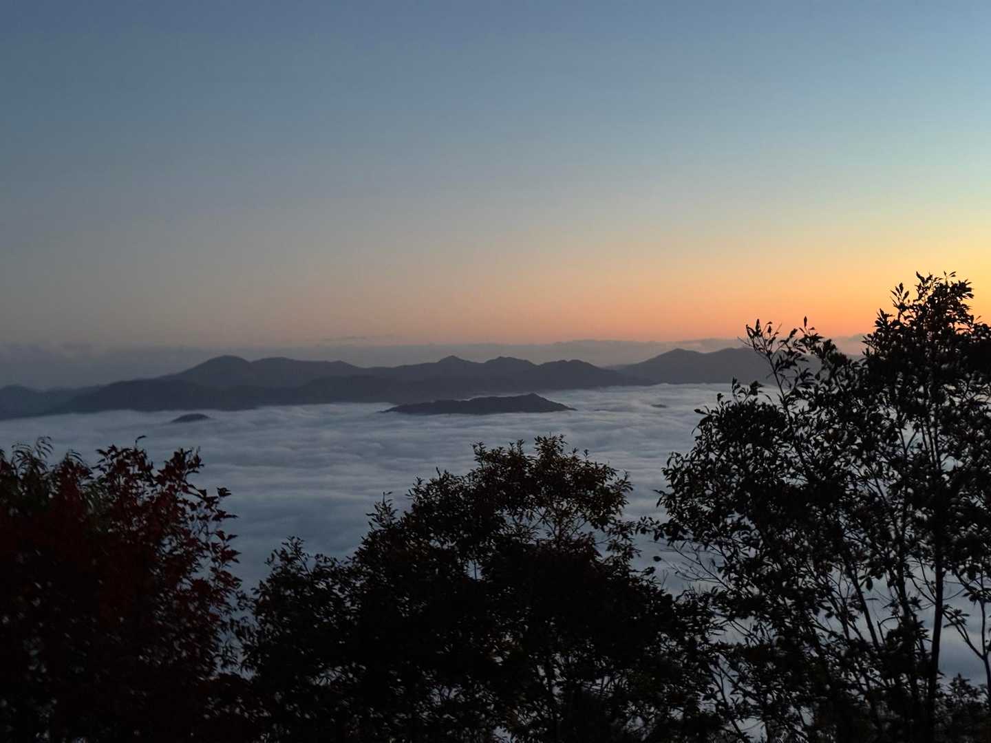 展望台の手前も少し開けたところがあって、こんな素敵な景色✨
竹田城址を拝むというミッションがなければ、これでも十分過ぎる絶景😆