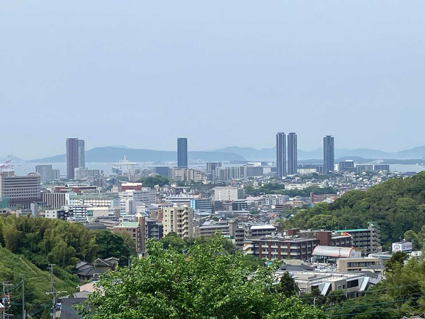 下山中に見えた景色✨いつも遠くに見えるのに、近い‼️