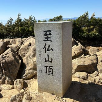 山頂。