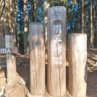 明王峠。
過去に通ったはずだけどほとんど思い出せない。