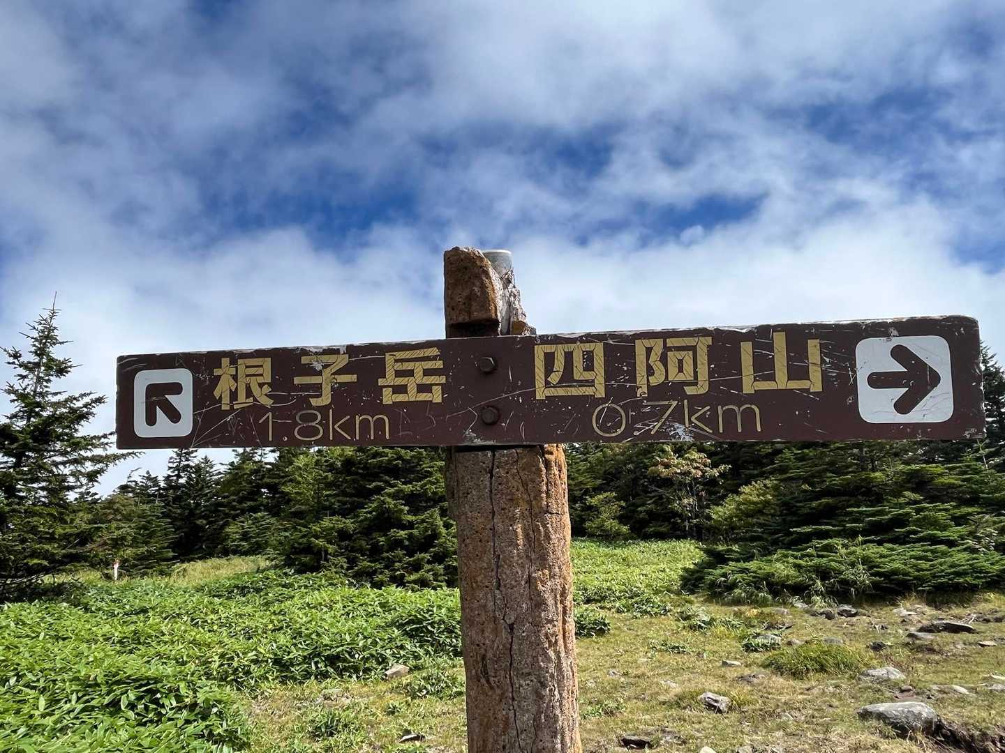 菅平牧場-四阿山登山口-小四阿-中四阿-四阿山-根子岳 周回コースの写真