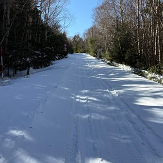 車道に出た‼️
しばらく冬季通行止めのメルヘン街道(国道299)をてくてく🚶‍♀️〜