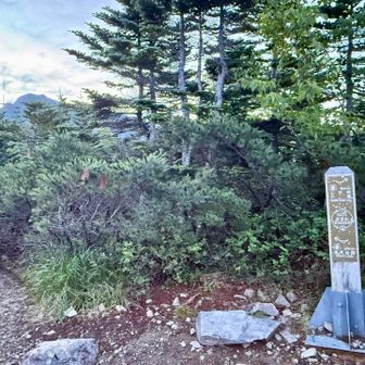 日の出くらいに本谷山到着だが展望は無し