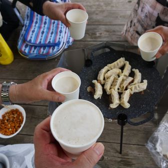 餃子が焼けたので再度🍺🎶
最高です🙆‍♀️