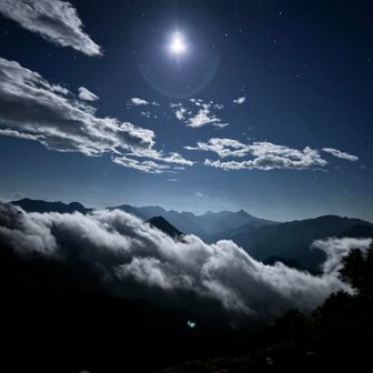 夜、目を覚ますと月明かり🌔
なんて綺麗なんだろう。