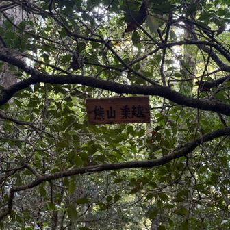 熊山乗越。久しぶりのこの辺りなので熊山ピークまでピストン