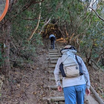 コースは整備されてました。いきなりの急登