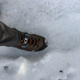 軽アイゼン装着💦