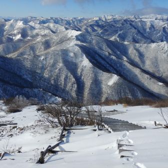 この辺りは風が強くて、階段に雪が全くない

結局、下山まで誰とも会わず終い
自分以外のトレースも確認出来ませんでした