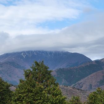 伊吹山はほんのり雪化粧