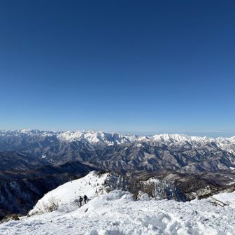 正面左が谷川岳だな。来月あたり行こうかなぁ