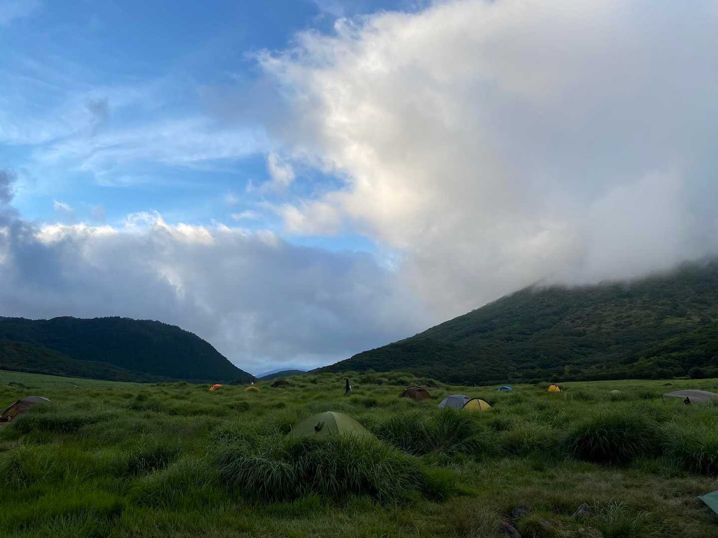 くじゅう登山口-雨ヶ池越-三俣山登り口-坊ガツル炊事場-大 往復コースの写真