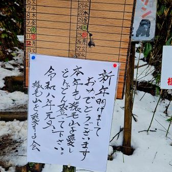 定時出勤　１１人目記入
本年も猿毛山を愛して登って下さい。
記入も忘れずお願いします。