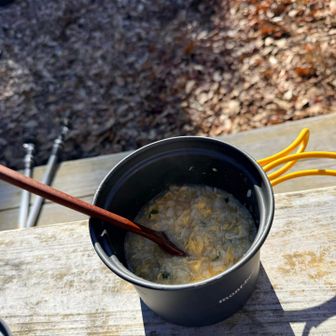 撤収後、朝ごはんを食べて🥣