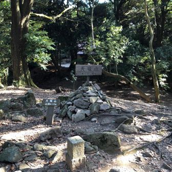 そして毘沙門堂の南、四王寺山二座目･大城(おおぎ)山到着～🙌
この辺りから登山者とのすれ違いが激増！
私の活動時間がずれてただけなのか、多くは百間石垣へ行かないのか、どっちなんだ･･･